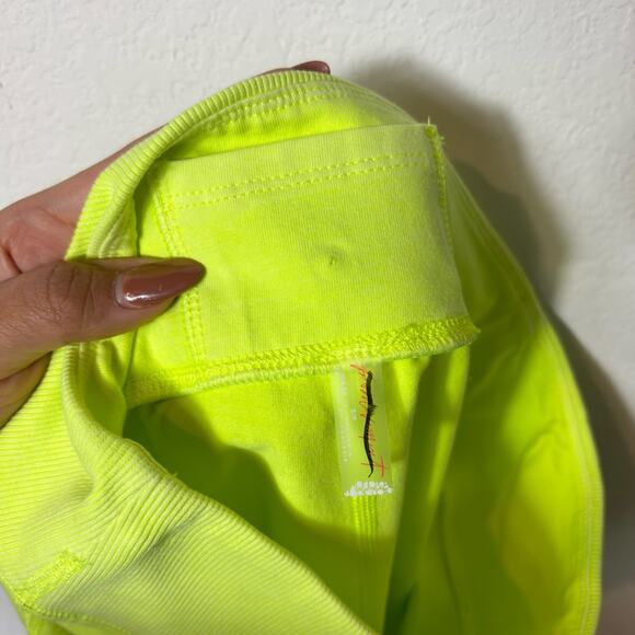 FREE PEOPLE MOVEMENT NEON GREEN SMALL STRETCHY WOMEN SHORTS - Picture 4 of 4